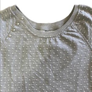 Polkadotted 3/4 Length Sleeve Top | Size Small  Maurices
